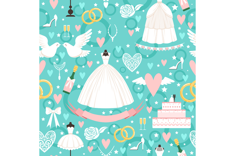 seamless-pattern-with-different-wedding-symbols-in-cartoon-style