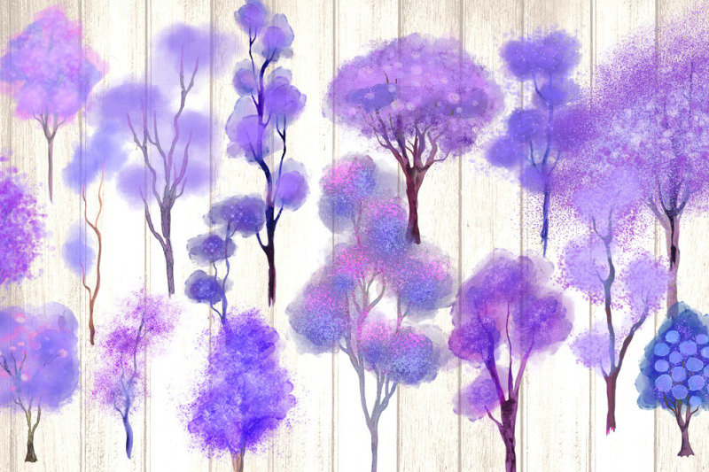 purple-watercolor-trees-clipart