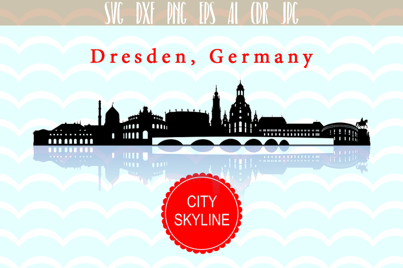 dresden-svg-vector-skyline-city-in-germany