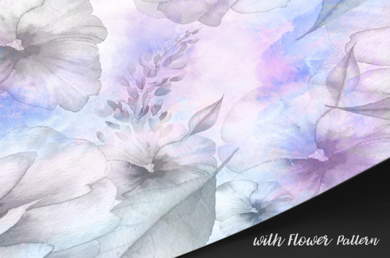 water-color-with-flower-background-vol-1