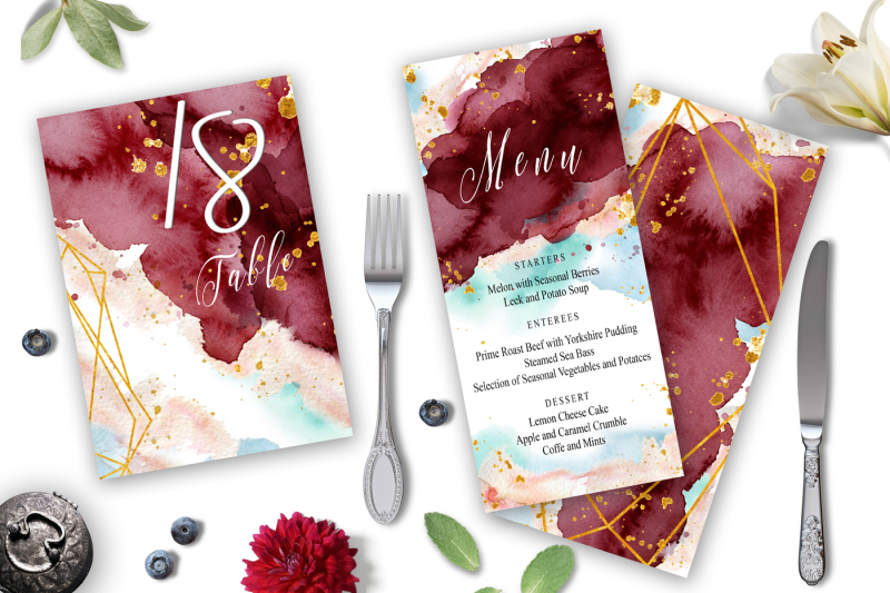 burgundy-and-gold-watercolor-wedding-invitation-suite-vol-1