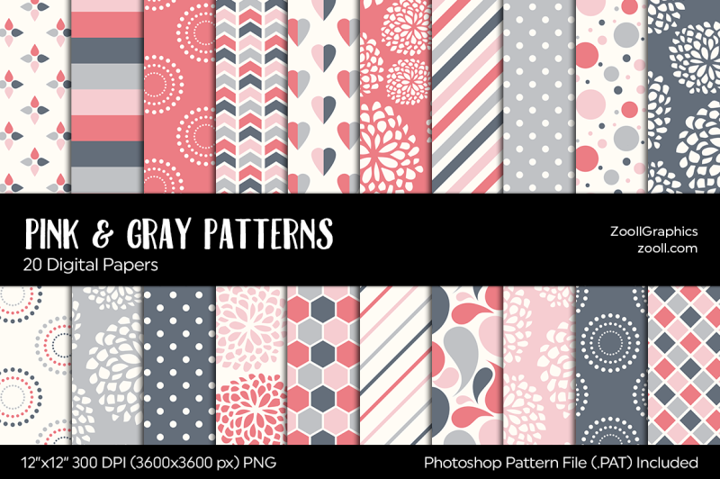pink-and-gray-grey-digital-papers