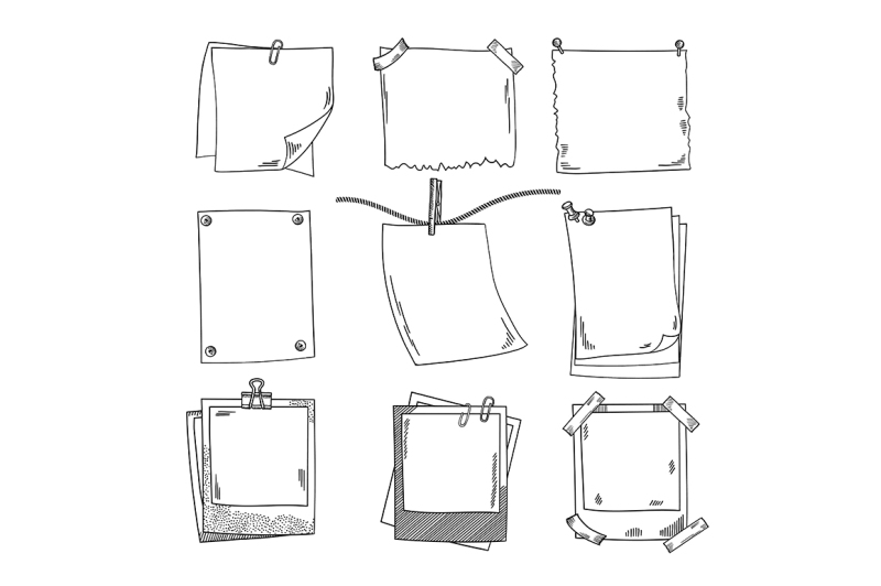 photo-frames-and-different-blank-notepaper