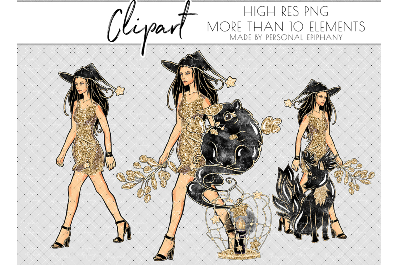 glam-witch-clipart-halloween-clipart-mythical-beast-clipart