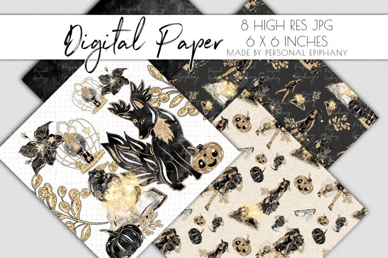 halloween-witch-digital-paper-glitter-pumpkin-background-scrapbooking