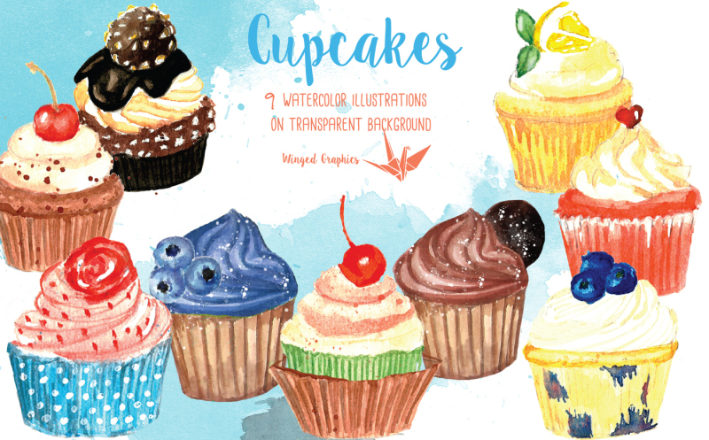 cupcakes-9-watercolor-illustrations