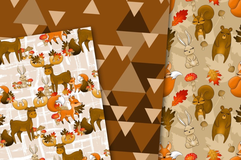 autumn-animals-digital-paper