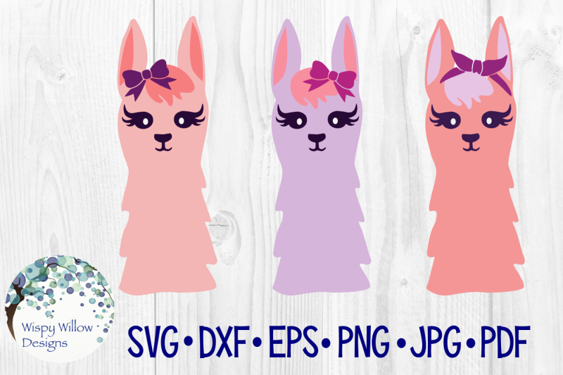 girly-llama-set-svg-dxf-eps-png-jpg-pdf