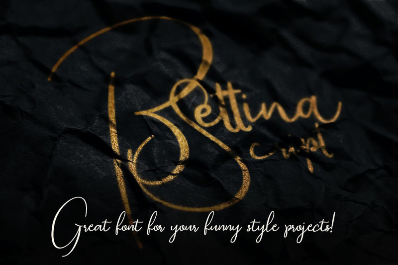 Bettina Script Font By Cruzine Design Thehungryjpeg Com