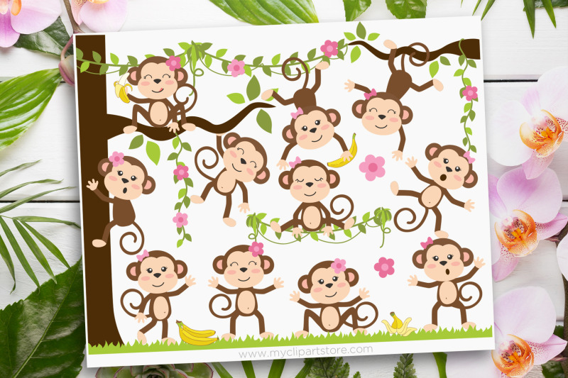 girl-monkey-svg-clipart