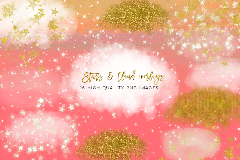 gold-cloud-clipart-silver-star-clip-art-png-watercolor-overlays