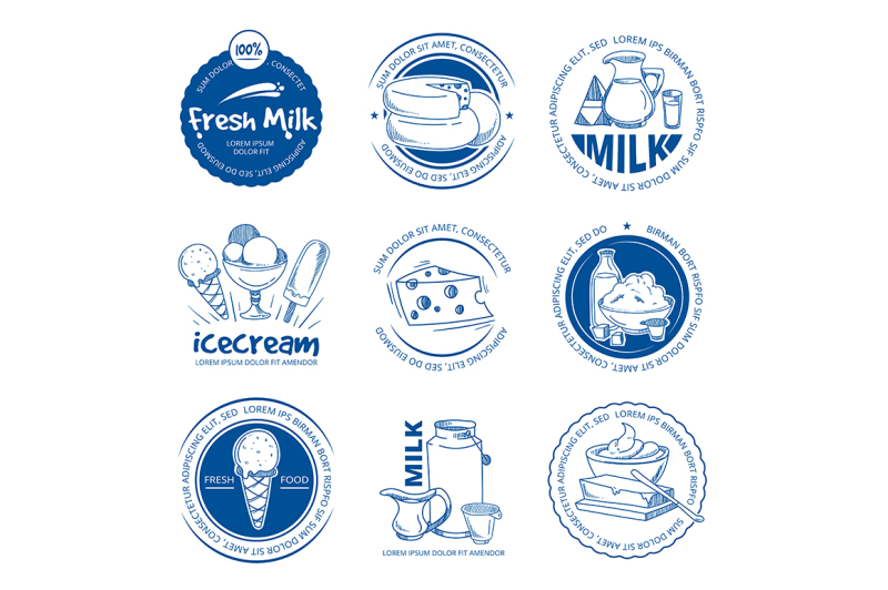natural-dairy-products-farm-fresh-milk-vector-hand-drawn-labels