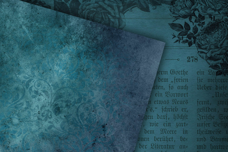 vintage-teal-digital-paper