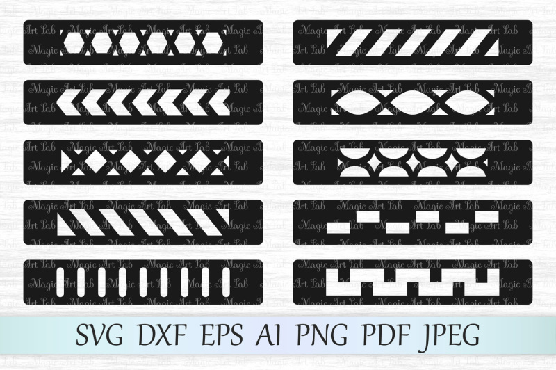 bracelet-svg-bracelet-cut-files-bracelet-silhouette-dxf-png-pdf