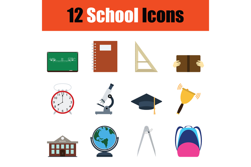 school-icon-set