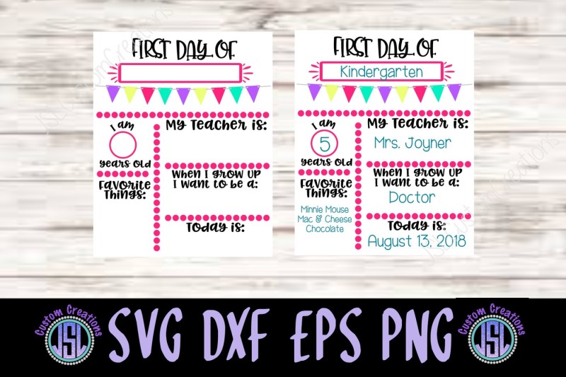 first-day-of-school-sign-girl-template-svg-dxf-eps-png-digital-file