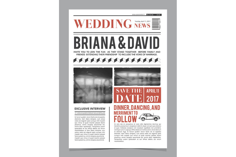 wedding-invitation-on-newspaper-front-page