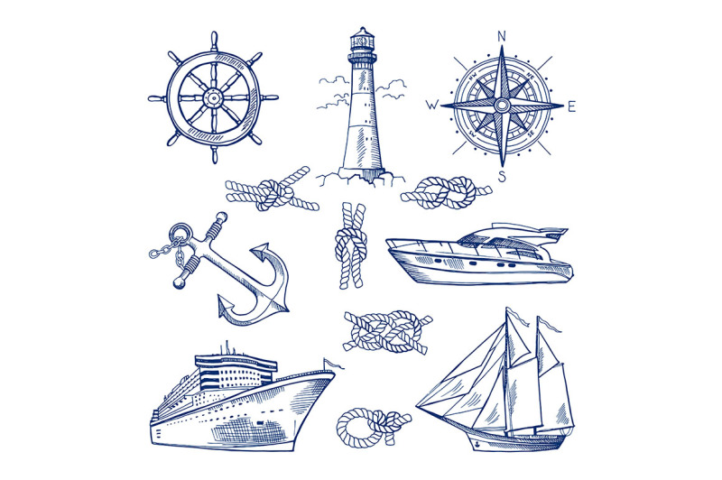 marine-doodles-set-with-ships-boats-and-nautical-anchors