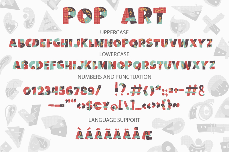 pop-art-svg-font-collection