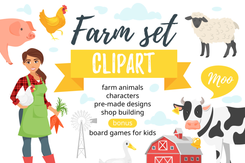 farm-clipart-set