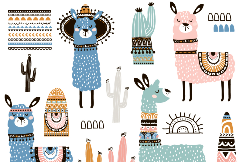 llama-cute-tribal-collection