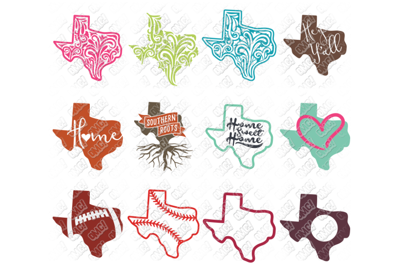 Download Texas SVG Monogram Bundle in SVG/DXF/PNG/JPG/EPS By ...