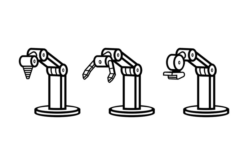 set-of-robotic-arms