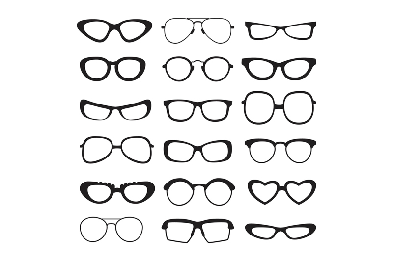 sunglasses-silhouette-of-different-types-and-sizes