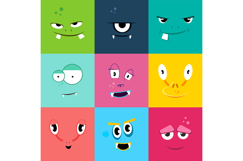set-of-cartoon-monsters-faces-with-different-emotions