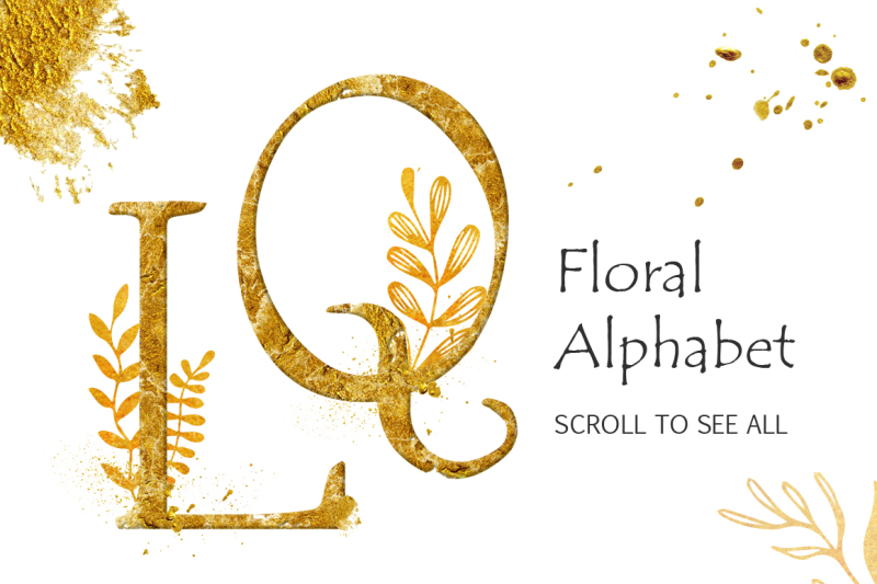 gold-floral-alphabet
