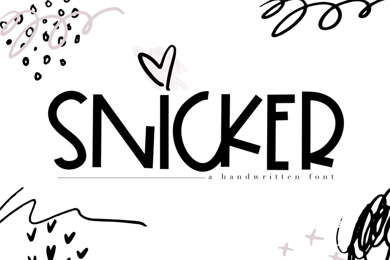 snicker-a-bold-handwritten-font