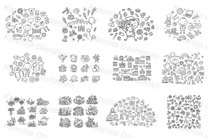 hand-drawn-cartoon-objects-images-bundle