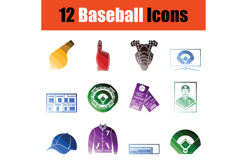 baseballl-icon-set