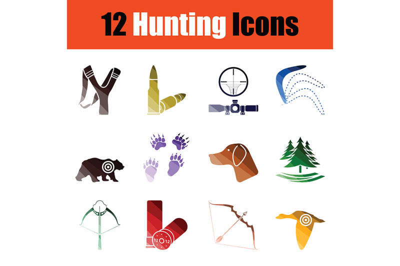 hunting-icon-set