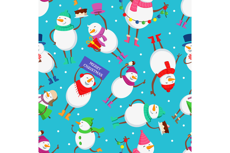 christmas-seamless-pattern-with-funny-characters-of-snowman