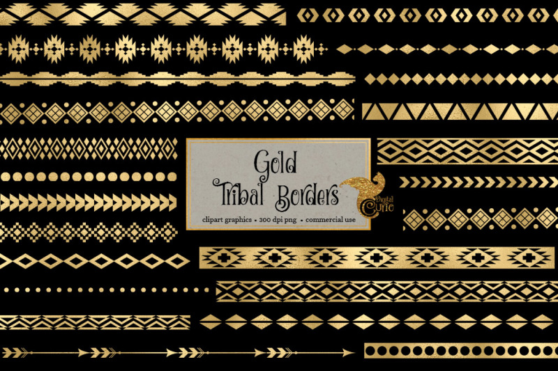gold-tribal-borders-clipart