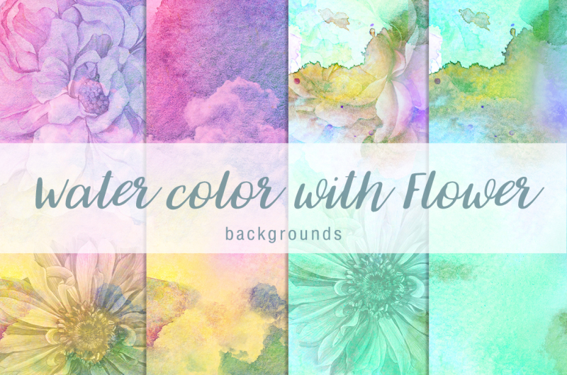 water-color-with-flower-background-vol-6