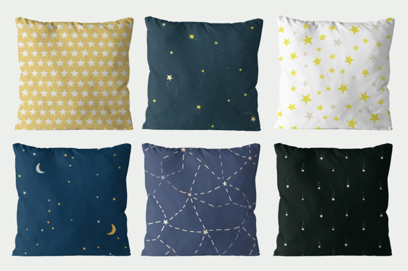 starry-sky-seamless-patterns-set