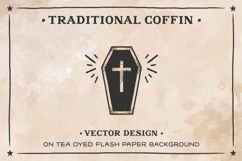 coffin-on-tea-dyed-flash-paper-ai