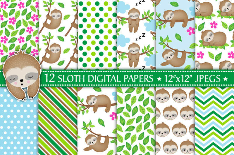 sloth-digital-papers-sloth-patterns-cute-sloths-sloths