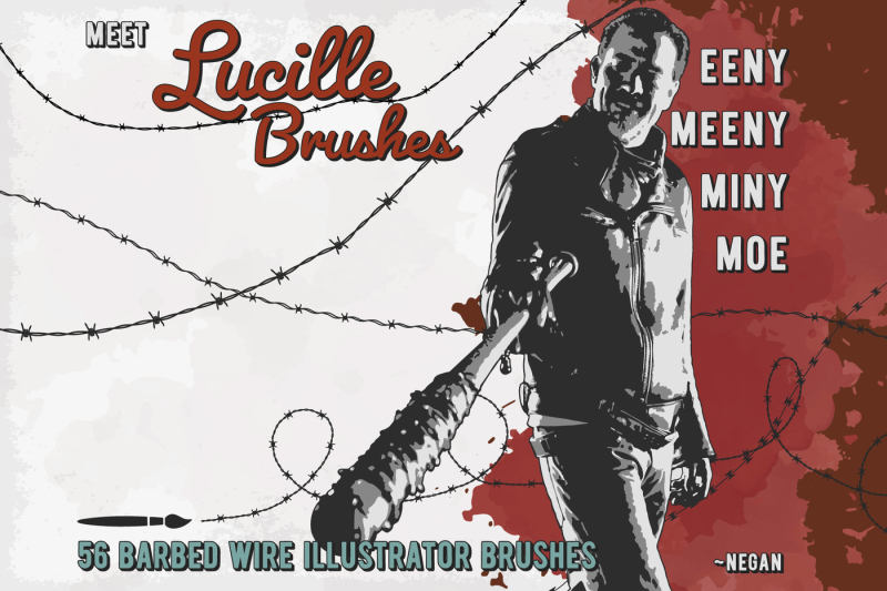 lucille-barbed-wire-ai-brushes