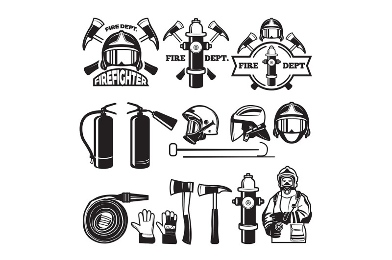 badges-and-labels-set-for-fire-department