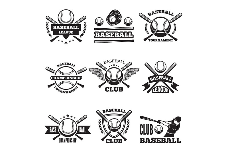 baseball-logos-set-in-vector-style
