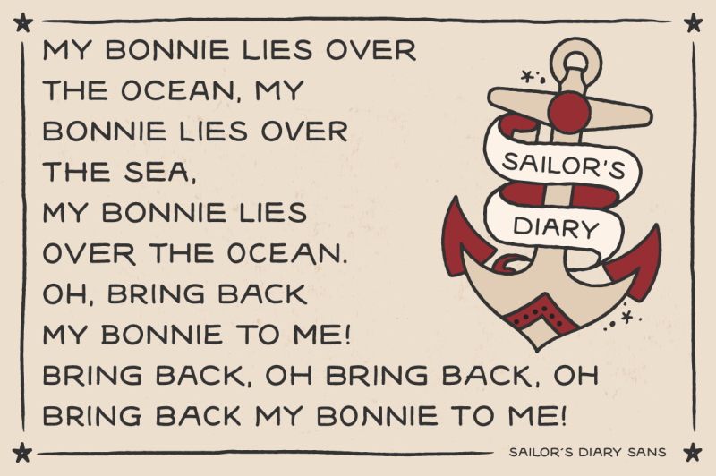 sailors-diary-font-bundle