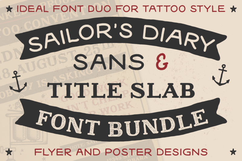 sailors-diary-font-bundle