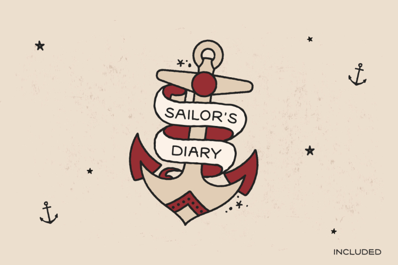 sailors-diary-font-bundle