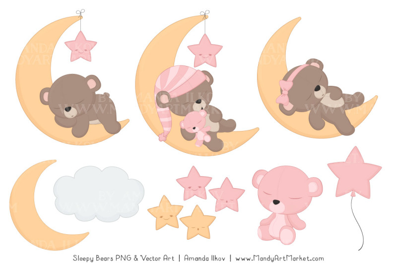 beary-cute-sleepy-bears-clipart-and-papers-set-in-soft-pink