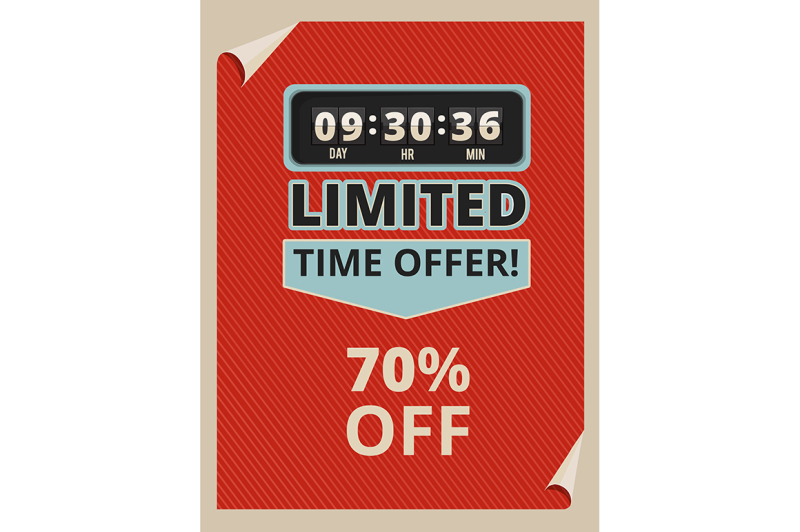 advertise-poster-with-countdown-clock-and-some-text-about-sales