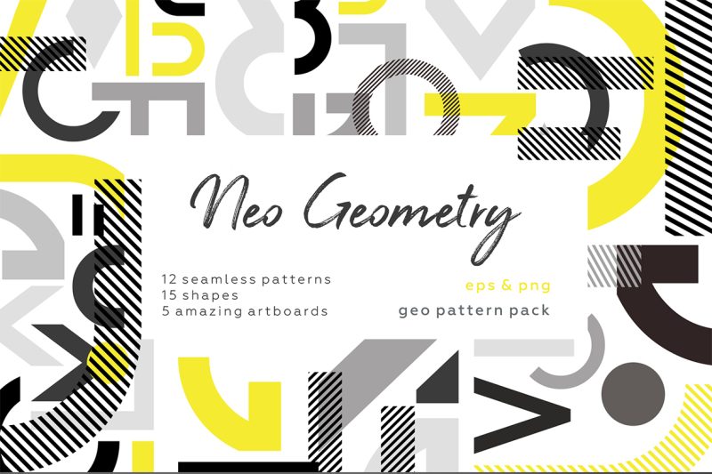 neo-geo-geometry-pattern-set
