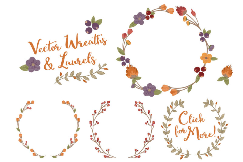 vector-autumn-wreaths-and-laurels